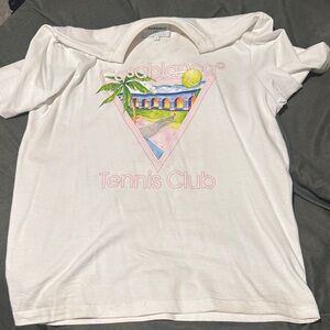 Casablanca Men's White Tennis Club Tee